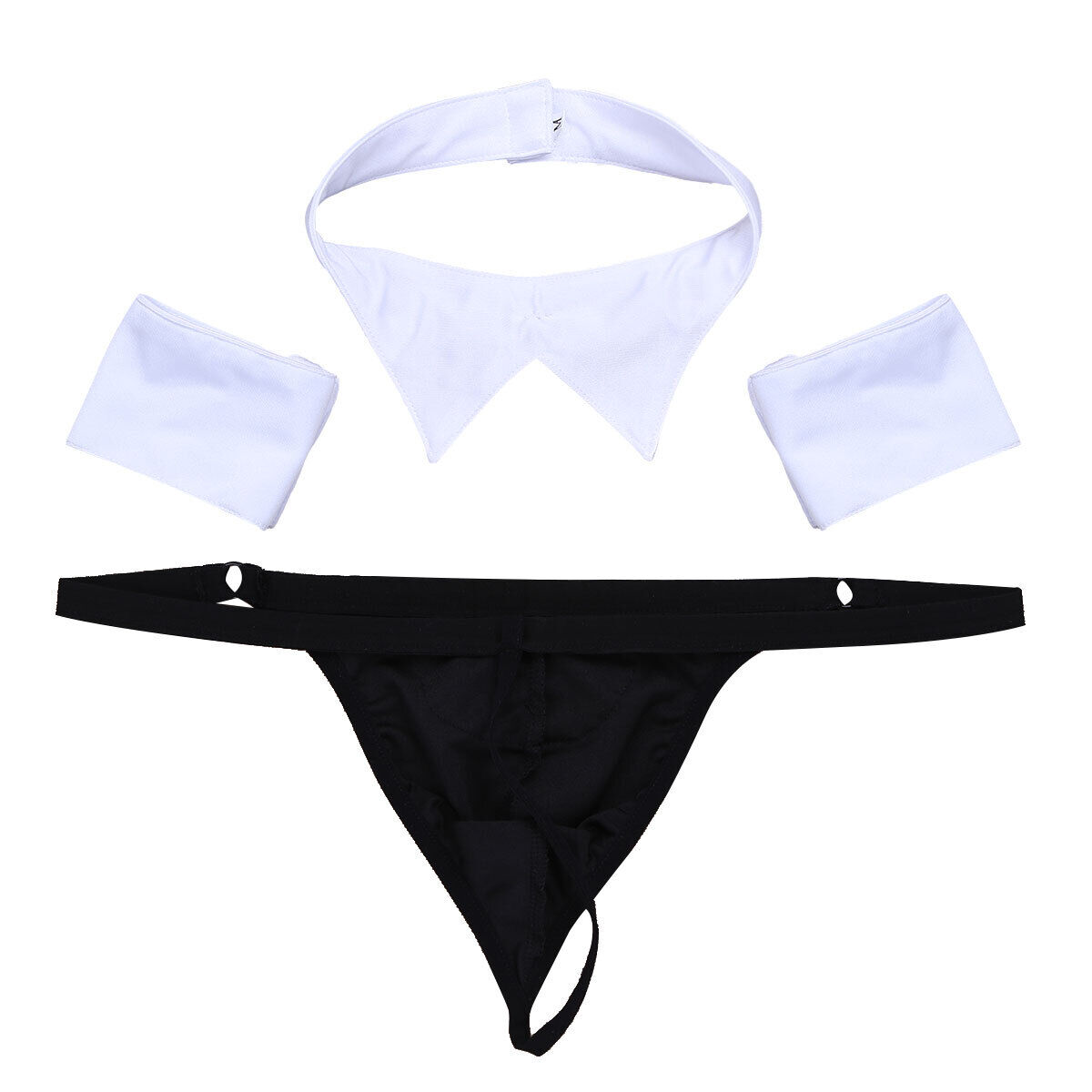 Men's Black and White Tuxedo Costume Brief - ML-07905 - Image 3